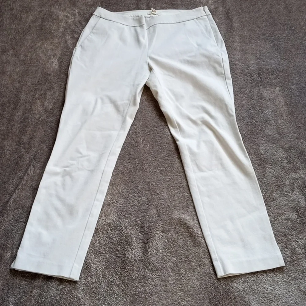 Eileen Fisher Bistretch Twill slim fit pants in Bone - Picture 1 of 10